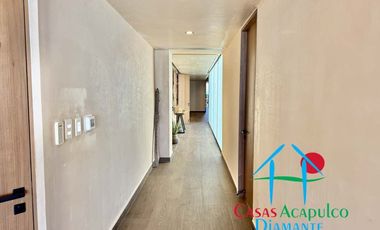 Departamento de playa en renta vacacional, con 4 recámaras y doble terraza, con vista al mar