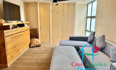Departamento de playa en renta vacacional, con 4 recámaras y doble terraza, con vista al mar