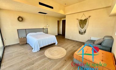Departamento de playa en renta vacacional, con 4 recámaras y doble terraza, con vista al mar