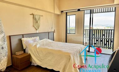 Departamento de playa en renta vacacional, con 4 recámaras y doble terraza, con vista al mar