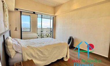 Departamento de playa en renta vacacional, con 4 recámaras y doble terraza, con vista al mar