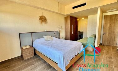 Departamento de playa en renta vacacional, con 4 recámaras y doble terraza, con vista al mar