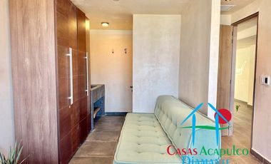 Departamento de playa en renta vacacional, con 4 recámaras y doble terraza, con vista al mar