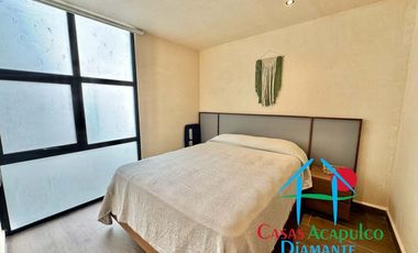 Departamento de playa en renta vacacional, con 4 recámaras y doble terraza, con vista al mar