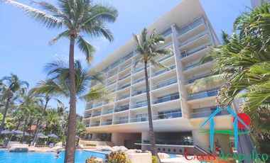 Departamento de playa en renta vacacional, con 4 recámaras y doble terraza, con vista al mar