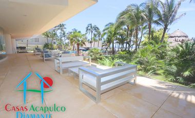 Departamento de playa en renta vacacional, con 4 recámaras y doble terraza, con vista al mar