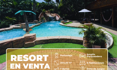 RESORT EN VENTA NEGOCIO FUNCIONANDO EN PORTOVIEJO