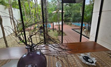 Casa amueblada 3 recámaras en renta con alberca privada en Senderos Sur, Mayakobá – lujo, naturaleza y bienestar