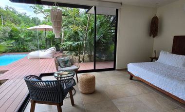 Casa amueblada 3 recámaras en renta con alberca privada en Senderos Sur, Mayakobá – lujo, naturaleza y bienestar