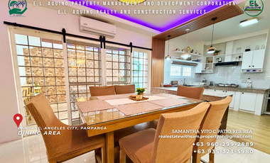 Fully Furnished 3 Bedroom Modern Bungalow House with Pool for Rent in Secured Subdivision in Pampang Angeles City Pampanga