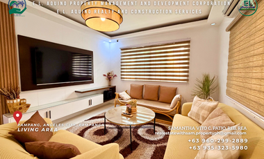 Fully Furnished 3 Bedroom Modern Bungalow House with Pool for Rent in Secured Subdivision in Pampang Angeles City Pampanga