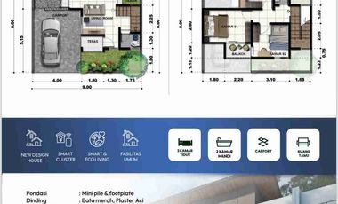 JUAL RUMAH BARU 550 JUTA 2 LANTAI COLOMADU