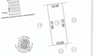 Terreno en venta, 3era. Fila, vista al norte en San Benito, Yucatan