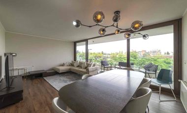 Se Arrienda Moderno departamento AMOBLADO en Las Condes de 3hab./3banos/1 est./1 bod. A 5 min del mall Sport