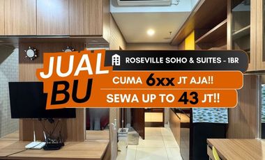 Jual Termurah Apartemen Roseville SOHO & Suites 1BR Full Furnished BSD