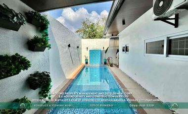 3 Bedrooms House For Rent with Pool Located in a secured subdivision in Barangay Cutcut,Angeles City,Pampanga