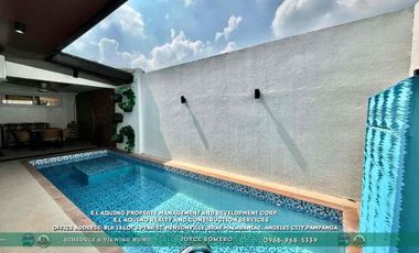 3 Bedrooms House For Rent with Pool Located in a secured subdivision in Barangay Cutcut,Angeles City,Pampanga