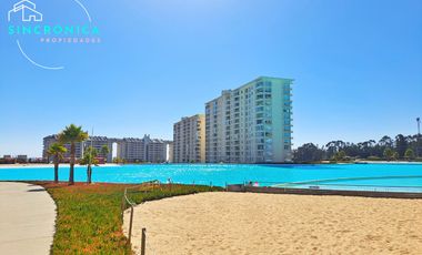 SE ARRIENDA POR AÑO CORRIDO DPTO CON HERMOSA VISTA EN LAGUNA BAHIA, ALGARROBO
