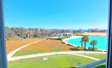 SE ARRIENDA POR AÑO CORRIDO DPTO CON HERMOSA VISTA EN LAGUNA BAHIA, ALGARROBO