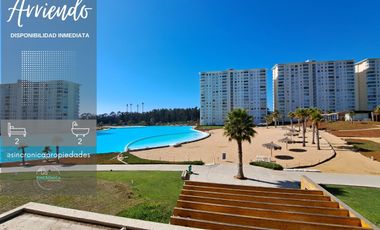 SE ARRIENDA POR AÑO CORRIDO DPTO CON HERMOSA VISTA EN LAGUNA BAHIA, ALGARROBO
