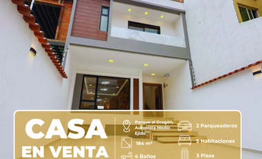 EXCLUSIVA CASA EN VENTA EN MEDIO EJIDO SECTOR PALACIO DEL CUY