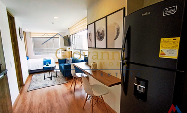 Arriendo, Apartaestudio en piso 8, Amoblado, Centro de Bogotá DC