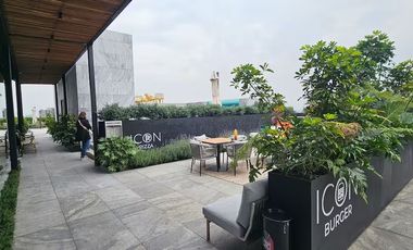 Para Inversionistas se Vende loft en Icon Roma con balcon y cajon estac amueblado y equipado listo para rentar