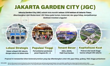 Jual Tanah Komersial Pinggir Jalan Raya Utama seberang AEON Mall Jakarta Garden City