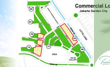 Jual Tanah Komersial Pinggir Jalan Raya Utama seberang AEON Mall Jakarta Garden City