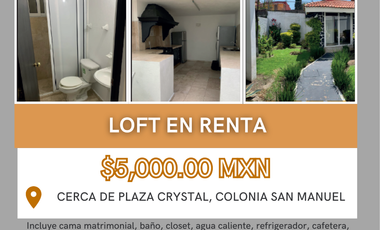 Recamara en renta totalmente equipada en Col. San Manuel, Puebla |10