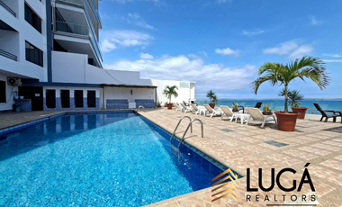 Departamento con salida directa al mar en venta, cerca al Mall del Pacífico, sector playa murciélago Manta, Ecuador