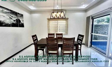 4 Bedrooms House with Pool For Rent Located inside a secured subdivision in Barangay Pampang,Angeles City,Pampanga