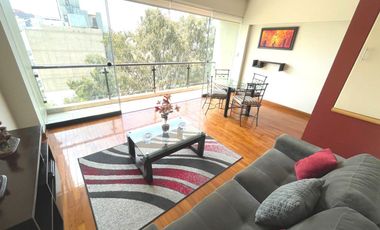 A un Paso del Centro Financiero y del Golf: Depa FULL Amoblado de 60 m² con 1 Dormitorio y Cochera. Vista Externa
