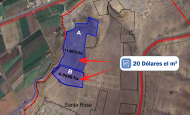 EN VENTA LOTES CON TÍTULO EN AUCALLAMA DESDE $10, $15 Y $20 EL M2 ( A PARTIR DE 5 HECTÁREAS)