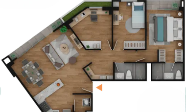 VENTA DE DEPARTAMENTO 2 DORM - ESTRENO CERCA AL JOCKEY PLAZA - 2DO PISO