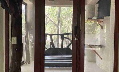 CABAÑA EN LA SELVA CON PANEL SOLAR. VIVE CERCA DE UN CENOTE
