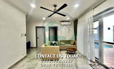 4 Bedrooms House For Rent with Pool Located inside a secured subdivision in Barangay Amsic,Angeles City,Pampanga