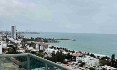 Venta de departamento tres dormitorios vista al mar, balcón