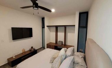 departamento de una recámara amueblado en renta en Montebello dentro de la ciudad norte merida Yucatán