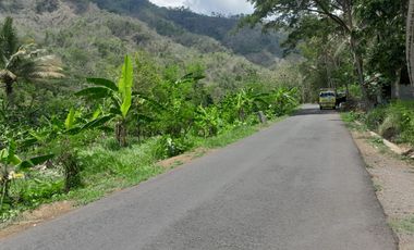 Tanah sawah berwujud pekarangan View menoreh /Paralayang Giri sembung Lokasi Pinggir jln raya Boro-Samigaluh,Banjarasri Kalibawang,Kulon Progo.JK4010