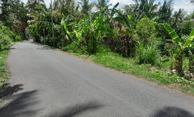 Tanah sawah berwujud pekarangan View menoreh /Paralayang Giri sembung Lokasi Pinggir jln raya Boro-Samigaluh,Banjarasri Kalibawang,Kulon Progo.JK4010