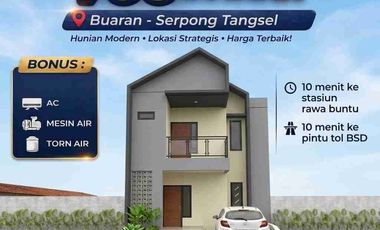 Rumah 2 lantai Bata Merah hanya 700 jutaan dekat stasiun Rawa buntu Tangerang Selatan