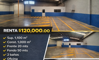 RENTA DE NAVE INDUSTRIAL O BODEGA EN CIVAC