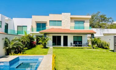 CASA NUEVA CON 4 HABITACIONES, ALBERCA Y JARDIN EN FRACCIONAMIENTO, XOCHITEPEC, MORELOS