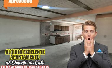 ALQUILO EXCELENTE APARTAMENTO AL ORIENTE DE CALI EN MANZANARES, CANDELARIA.
