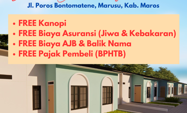 Rumah dijual di Marusu, Maros, A'bulosibatang, Sulawesi Selatan