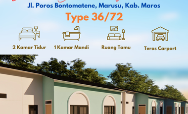 Rumah dijual di Marusu, Maros, A'bulosibatang, Sulawesi Selatan