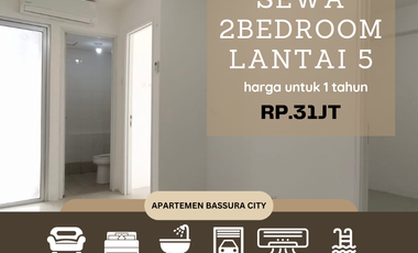 unit jarang ada 2BR kosongan samping mall lantai 5 apartemen bassura city