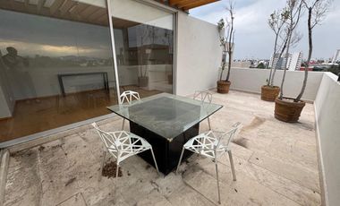PENTHOUSE AMUEBLADO EN RENTA 3 RECAMARAS TORRE MARFIL ZAVALETA AMENIDADES