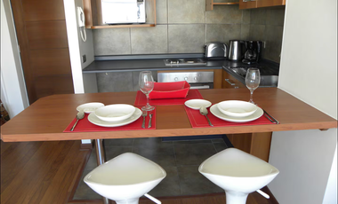 Arriendo Depto Amoblado en Recoleta, 1 Dormitorio, 1 Baño, Internet y Cable Incluido